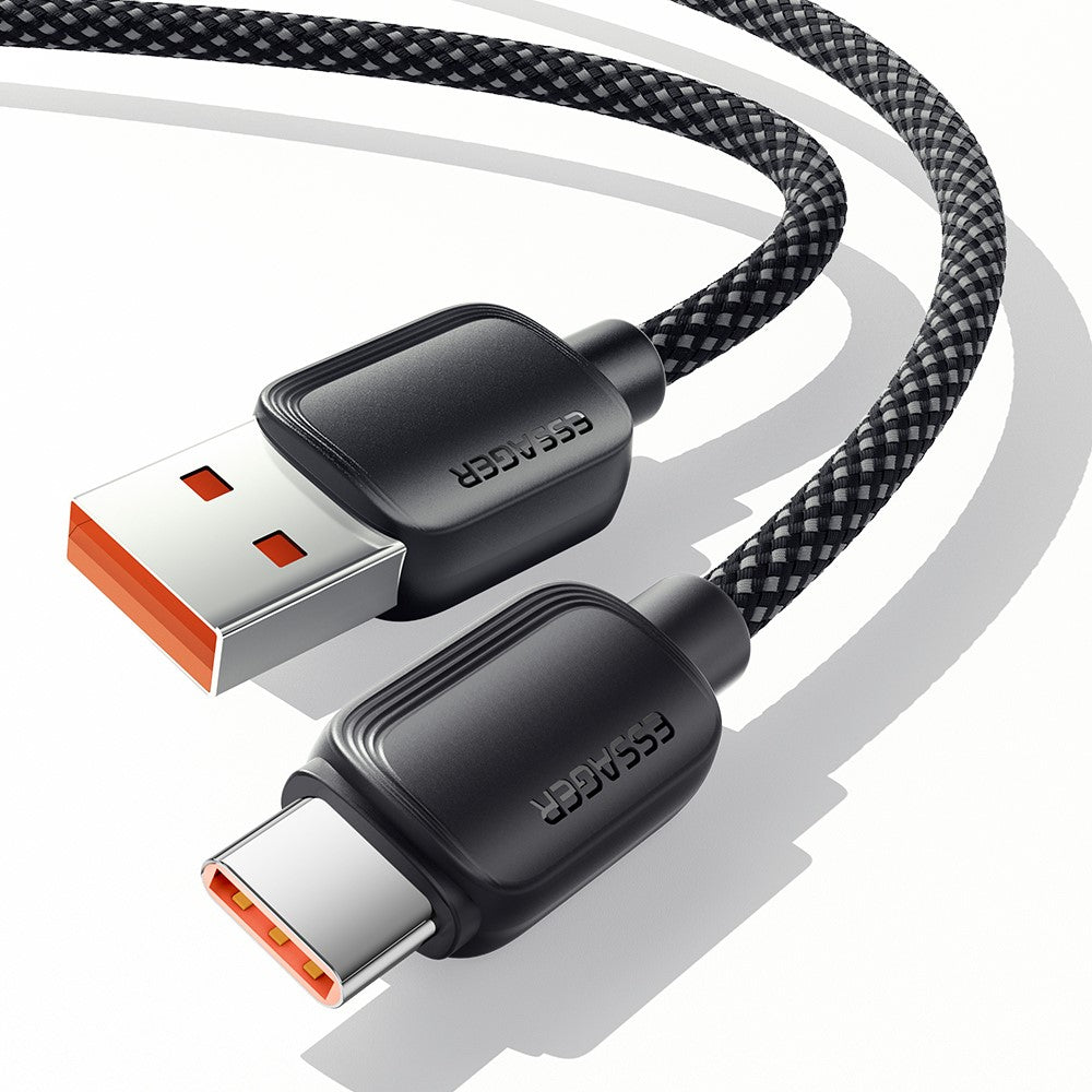 Essager A-C 7A 100W Fast Charging Data Cable USB-A to USB-C Braided TPE Cord - 1M