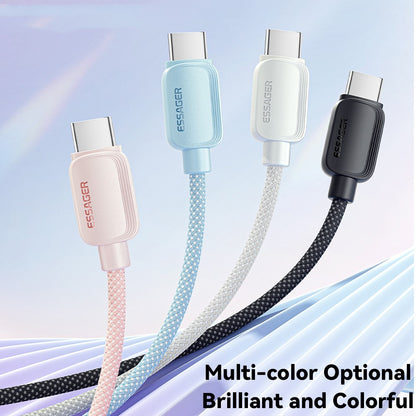 Essager A-C 7A 100W Fast Charging Data Cable USB-A to USB-C Braided TPE Cord - 1M