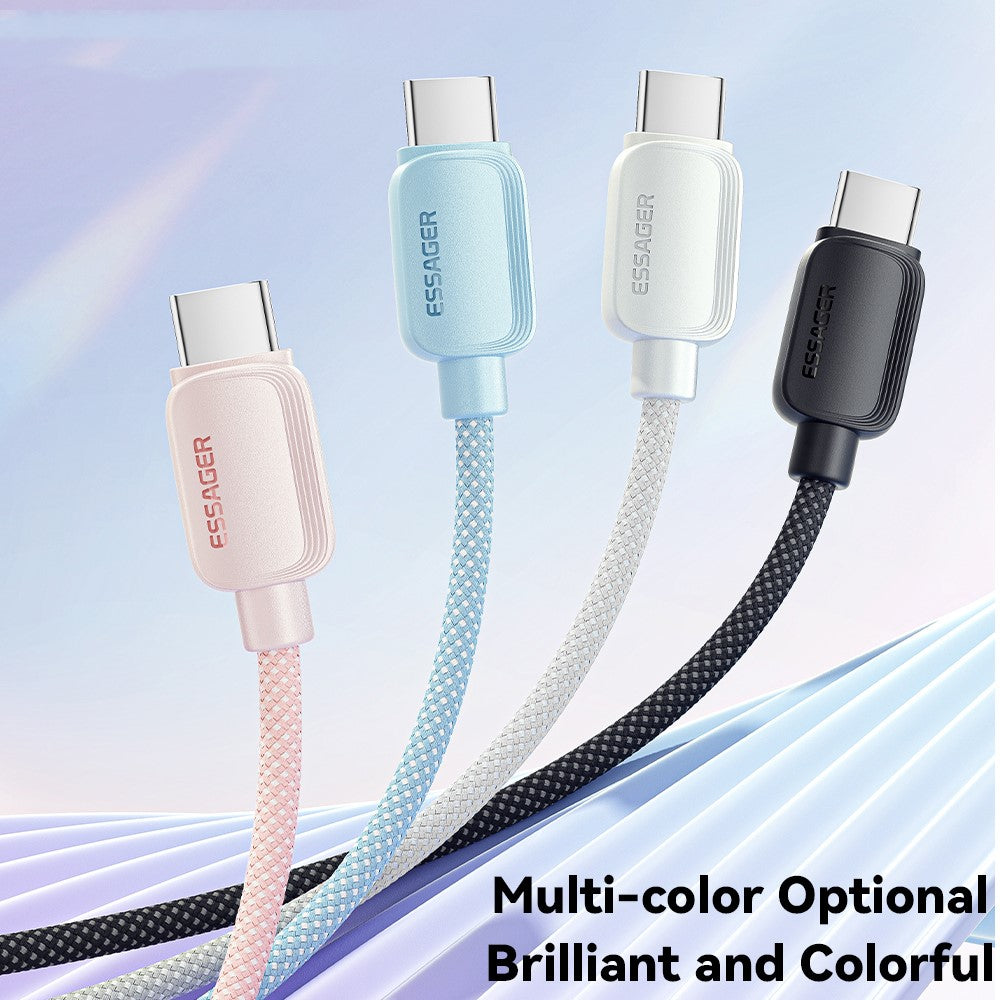 Essager A-C 7A 100W Fast Charging Data Cable USB-A to USB-C Braided TPE Cord - 2M