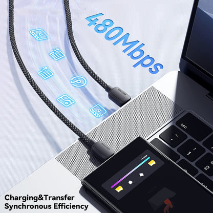 Essager A-C 7A 100W Fast Charging Data Cable USB-A to USB-C Braided TPE Cord - 3M