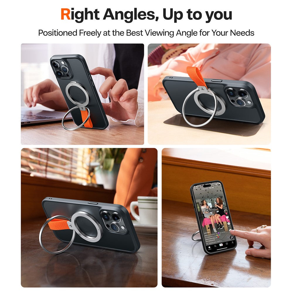 TORRAS Ostand Ring Phone Grip Holder 360° Rotation Kickstand with Metal Ring