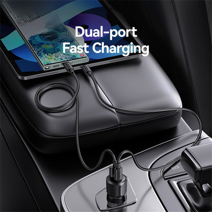Usams CC283 Car Charger 60W Dual Port USB-A + Type-C Fast Charging