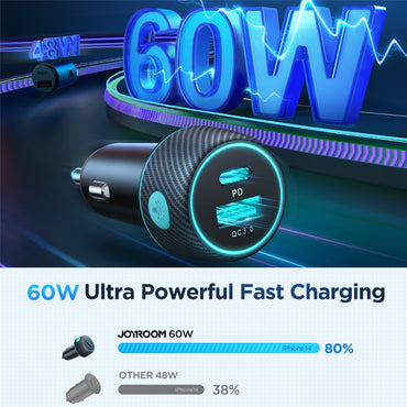 Joyroom CCN01 60W USB-A + Type-C Fast Car Charger