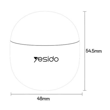 Yesido TWS35 Semi In Ear Bluetooth-compatible White Earbuds