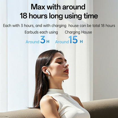 Yesido TWS35 Semi In Ear Bluetooth-compatible White Earbuds