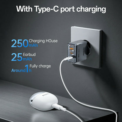 Yesido TWS35 Semi In Ear Bluetooth-compatible White Earbuds