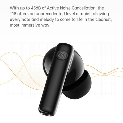 Black Shark T18 TWS Earbuds Wireless Bluetooth-Compatible Black Headphones
