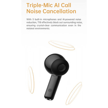 Black Shark T18 TWS Earbuds Wireless Bluetooth-Compatible Black Headphones