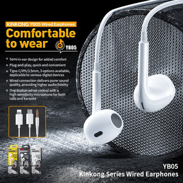Wekome YB05 Kinkong Series Wired Earphones with Lightning Connector
