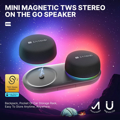 CAANKEI CS20 2 in 1 Wireless Bluetooth Speaker Portable Sound Box with Magnetic Base