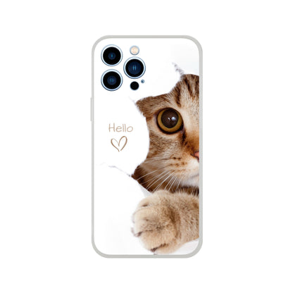 Hello Kitten Flexi Case Cover - For iPhone 14 / 13 / 12 / 11 / X / 8 / 7 Series