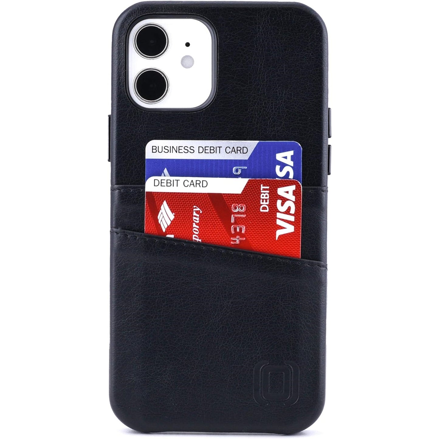 Dockem Wallet Case Built-in Metal Plate for Magnetic Mounting & 2 Credit Card Holders - For iPhone 12 / iPhone 12 Pro