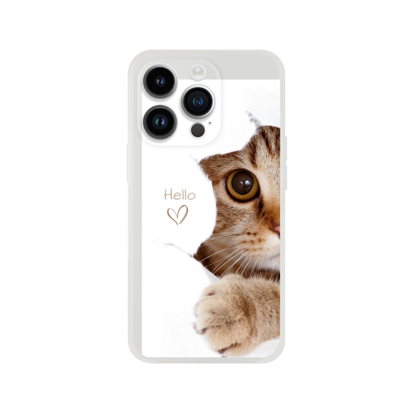 Hello Kitten Flexi Case Cover - For iPhone 14 / 13 / 12 / 11 / X / 8 / 7 Series