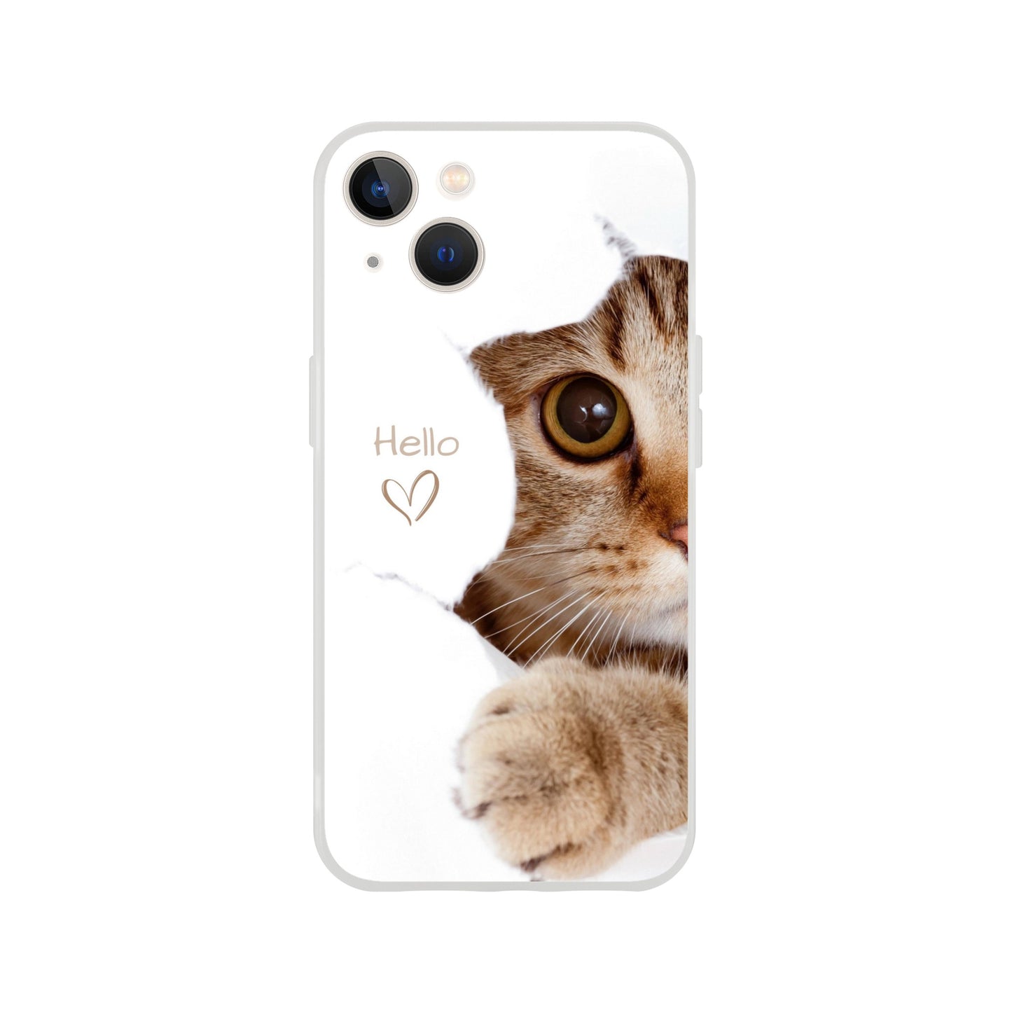 Hello Kitten Flexi Case Cover - For iPhone 14 / 13 / 12 / 11 / X / 8 / 7 Series