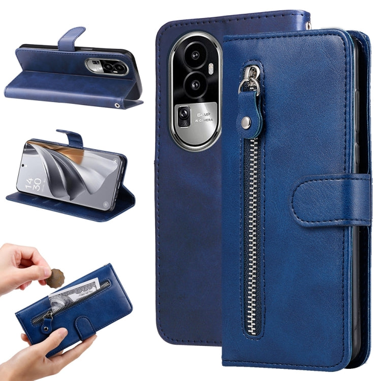 Fashion Calf Texture Zipper PU Leather Phone Case - For Oppo A58 4G / Reno10 / Reno10 Pro / A78 4G / Find X8 Pro