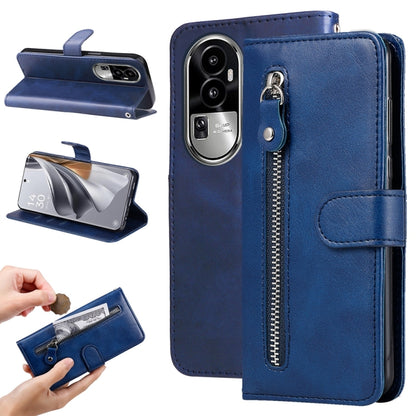 Fashion Calf Texture Zipper PU Leather Phone Case - For Oppo A58 4G / Reno10 / Reno10 Pro / A78 4G / Find X8 Pro