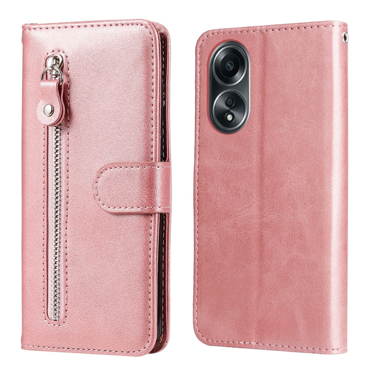 Fashion Calf Texture Zipper PU Leather Phone Case - For Oppo A58 4G / Reno10 / Reno10 Pro / A78 4G / Find X8 Pro