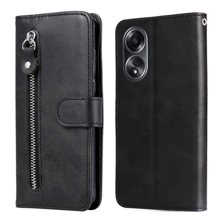 Fashion Calf Texture Zipper PU Leather Phone Case - For Oppo A58 4G / Reno10 / Reno10 Pro / A78 4G / Find X8 Pro