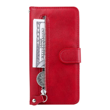 Fashion Calf Texture Zipper PU Leather Phone Case - For Oppo A79 5G