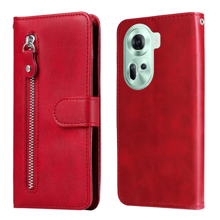 Fashion Calf Texture Zipper PU Leather Phone Case - For Oppo Reno11 F / F25 Pro / Reno11 / A59 / A2m / A38 4G / A18 4G