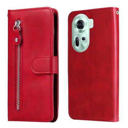 Fashion Calf Texture Zipper PU Leather Phone Case - For Oppo Reno11 F / F25 Pro / Reno11 / A59 / A2m / A38 4G / A18 4G