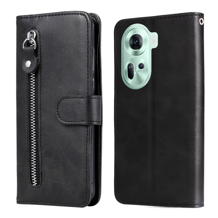 Fashion Calf Texture Zipper PU Leather Phone Case - For Oppo Reno11 F / F25 Pro / Reno11 / A59 / A2m / A38 4G / A18 4G