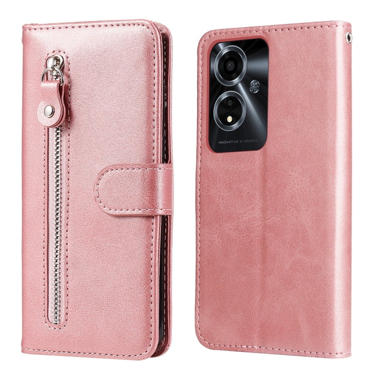Fashion Calf Texture Zipper PU Leather Phone Case - For Oppo Reno11 F / F25 Pro / Reno11 / A59 / A2m / A38 4G / A18 4G