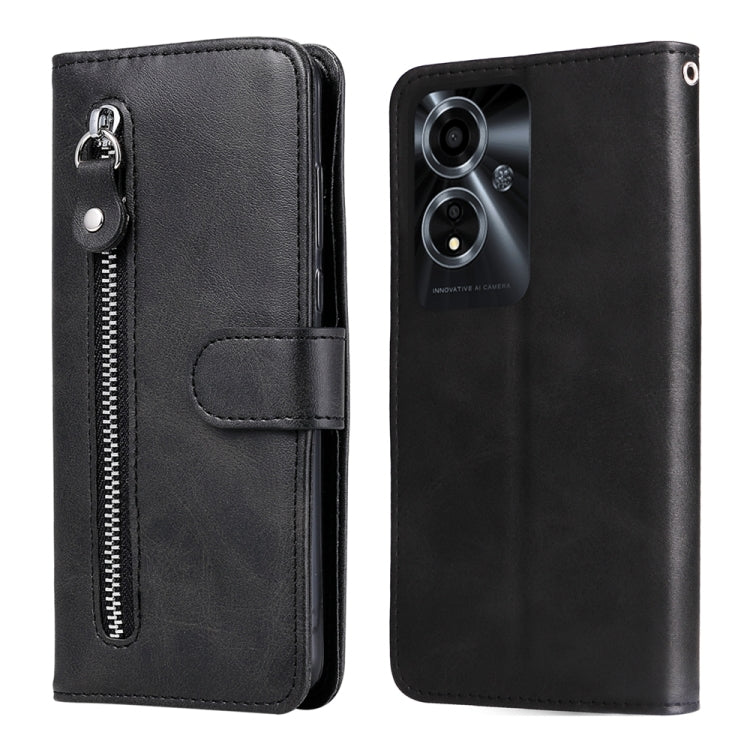 Fashion Calf Texture Zipper PU Leather Phone Case - For Oppo Reno11 F / F25 Pro / Reno11 / A59 / A2m / A38 4G / A18 4G