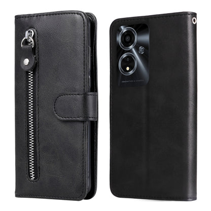 Fashion Calf Texture Zipper PU Leather Phone Case - For Oppo Reno11 F / F25 Pro / Reno11 / A59 / A2m / A38 4G / A18 4G