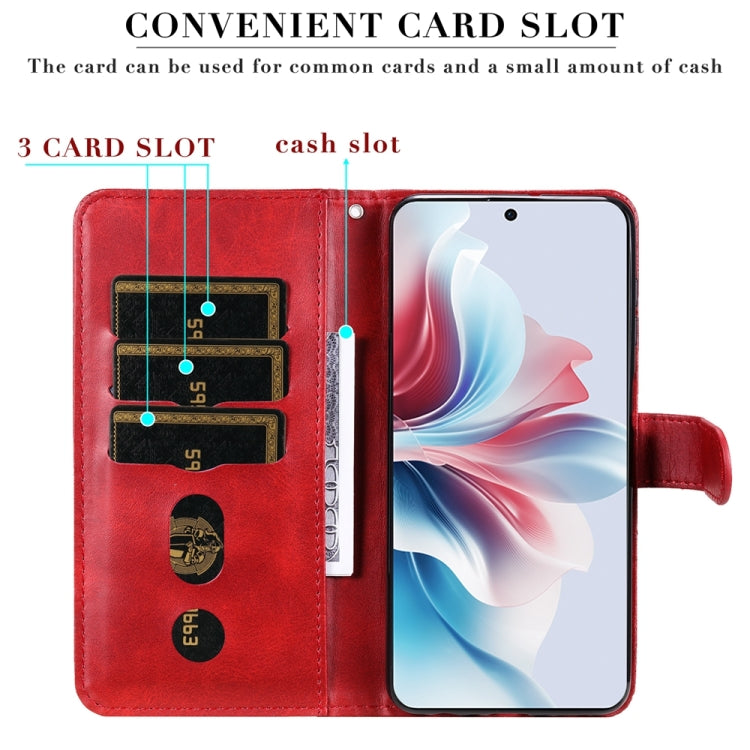 Fashion Calf Texture Zipper PU Leather Phone Case - For Oppo Reno11 F / F25 Pro / Reno11 / A59 / A2m / A38 4G / A18 4G