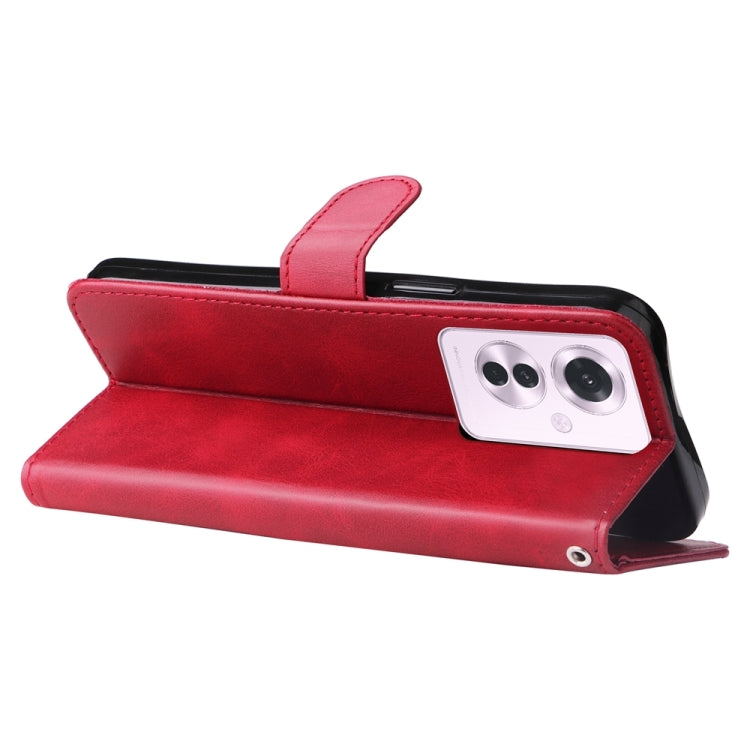 Fashion Calf Texture Zipper PU Leather Phone Case - For Oppo Reno11 F / F25 Pro / Reno11 / A59 / A2m / A38 4G / A18 4G