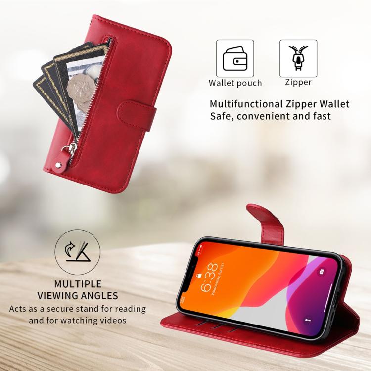 Fashion Calf Texture Zipper PU Leather Phone Case - For Oppo Reno13 / Reno14 / F29 5G / A5 Pro 5G / Reno13 Pro
