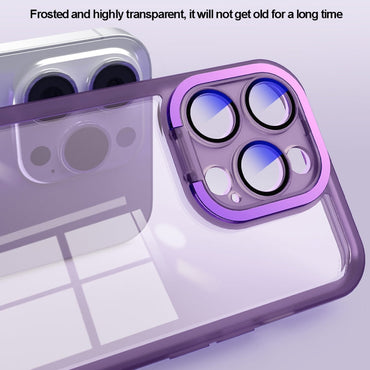 Invisible Lens Bracket Matte Transparent Phone Case - For iPhone 13 Pro Max - mosaccessories