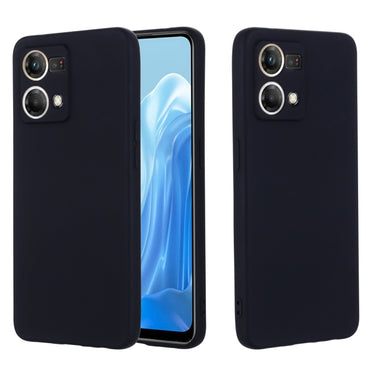 Solid Color Liquid Silicone Phone Case - For Oppo Reno8 4G / A79
