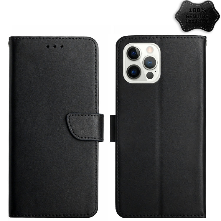 Genuine Leather Fingerprint-proof Flip Phone Case - For iPhone 16 / 15 Series