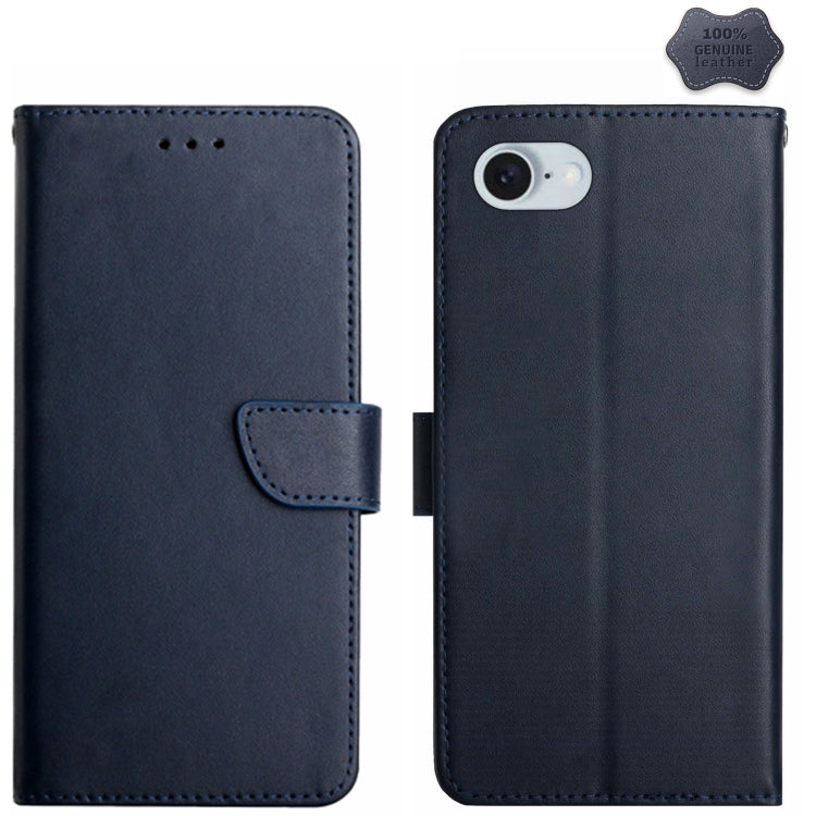 Genuine Leather Fingerprint-proof Flip Phone Case - For iPhone 16 / 15 Series