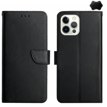 Genuine Leather Fingerprint-proof Flip Phone Case - For iPhone 16 / 15 Series