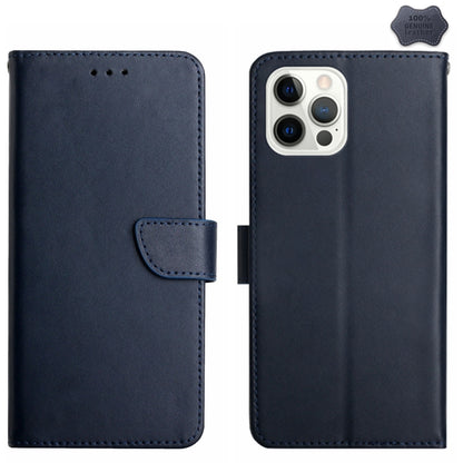 Genuine Leather Fingerprint-proof Flip Phone Case - For iPhone 16 / 15 Series