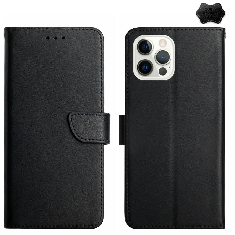 Genuine Leather Fingerprint-proof Flip Phone Case - For iPhone 16 / 15 Series