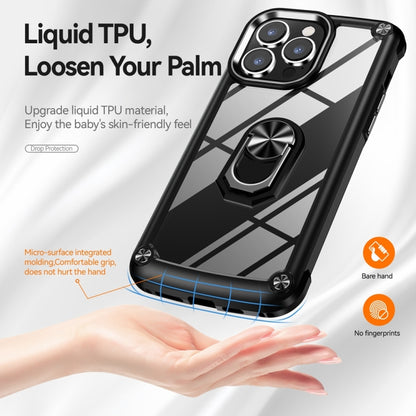 TPU + PC Lens Protection Phone Case with Ring Holder - For iPhone 15 / 15 Pro / 15 Plus