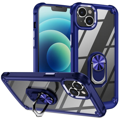 TPU + PC Lens Protection Phone Case with Ring Holder - For iPhone 15 / 15 Pro / 15 Plus