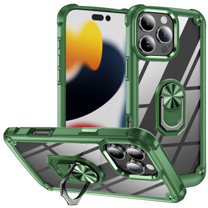 TPU + PC Lens Protection Phone Case with Ring Holder - For iPhone 16 Pro / 16 Plus / 16 / 15 Pro Max