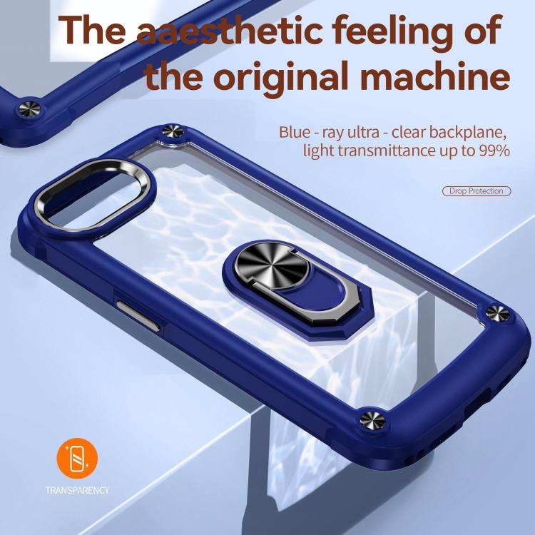 TPU + PC Lens Protection Phone Case with Ring Holder - For iPhone 17 Pro Max / Air / 16e / 17
