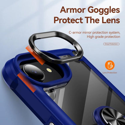 TPU + PC Lens Protection Phone Case with Ring Holder - For iPhone 17 Pro Max / Air / 16e / 17