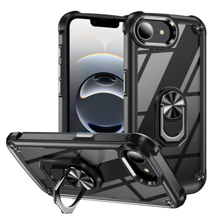 TPU + PC Lens Protection Phone Case with Ring Holder - For iPhone 17 Pro Max / Air / 16e / 17