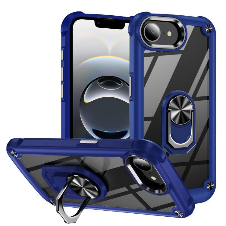 TPU + PC Lens Protection Phone Case with Ring Holder - For iPhone 17 Pro Max / Air / 16e / 17