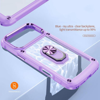TPU + PC Lens Protection Phone Case with Ring Holder - For iPhone 17 Pro Max / Air / 16e / 17