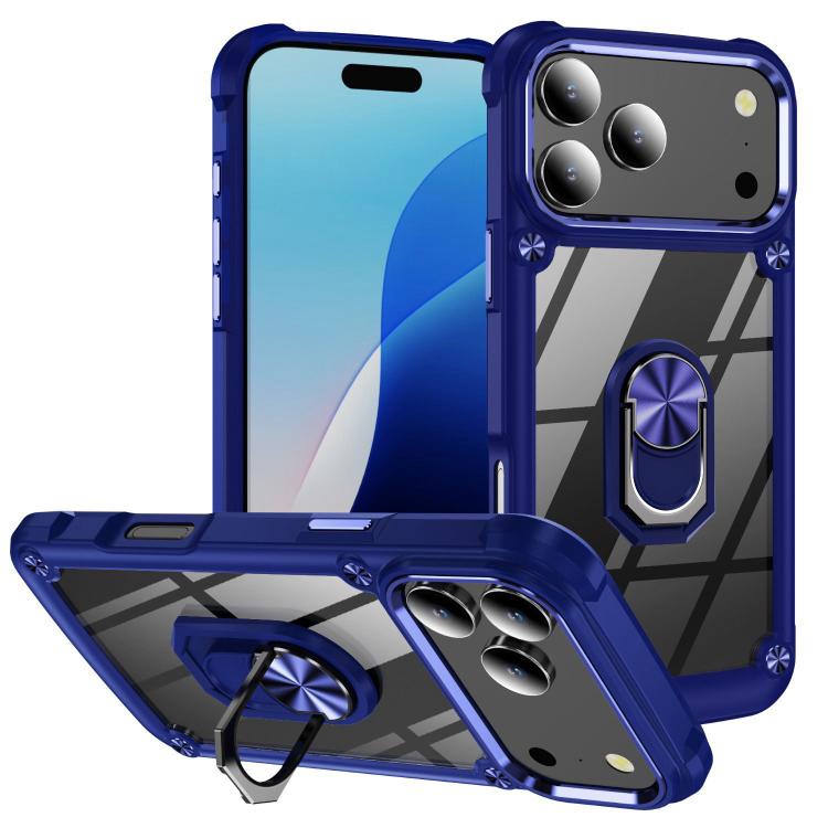 TPU + PC Lens Protection Phone Case with Ring Holder - For iPhone 17 Pro Max / Air / 16e / 17
