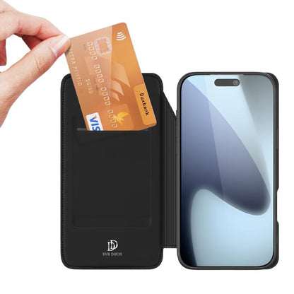 Dux Ducis Skin Pro Series Flip PU Leather Phone Case - For iPhone 17 Pro Max / 17 Pro / 17 / 17 Air / 16e / 16 Pro Max / 16 Pro / 16 Plus