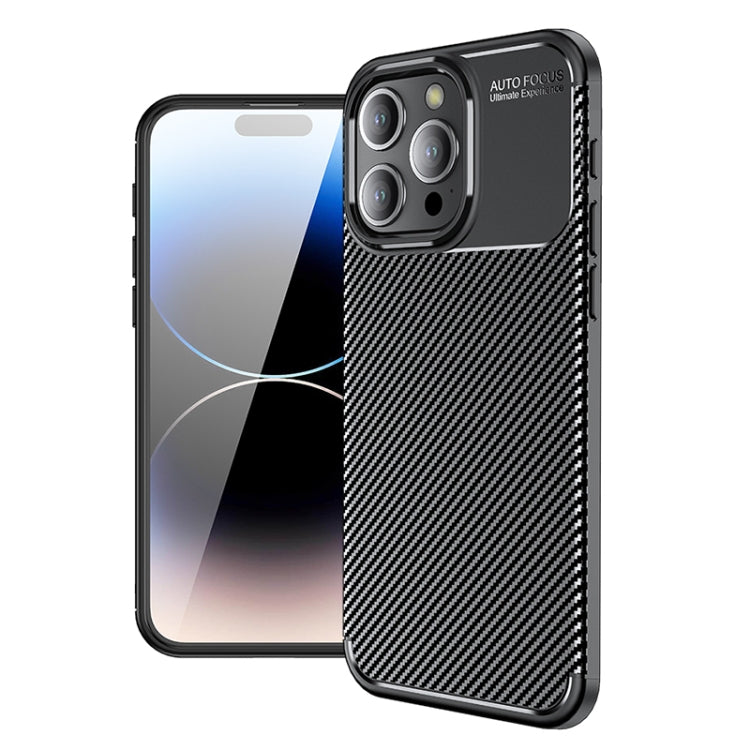 Carbon Fiber Texture Shockproof TPU Phone Case - For iPhone 16 / 15 Series